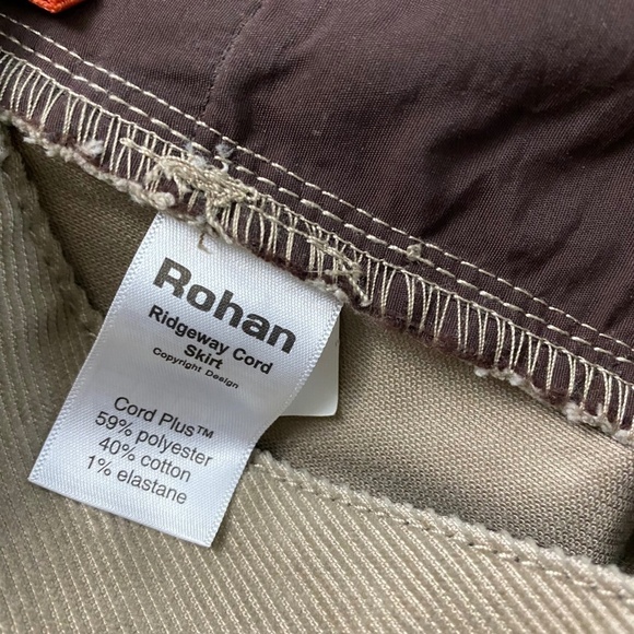Rohan Ridgeway Cord‎ Skirt Corduroy Tan UK Brand - Picture 7 of 7
